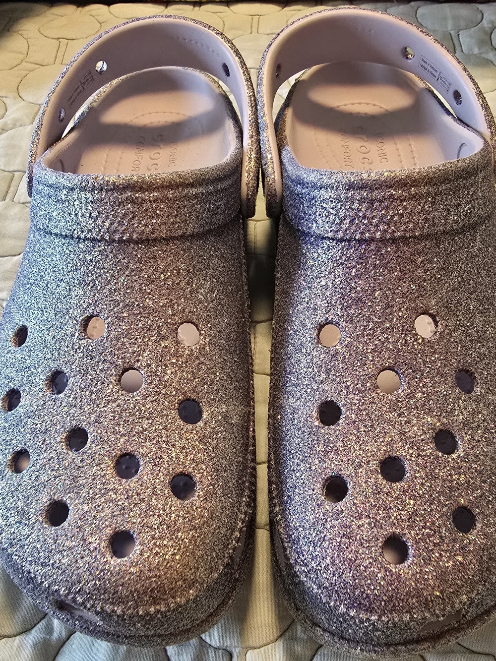 Womens Glitter Clog Shoes in Purple - Like New!